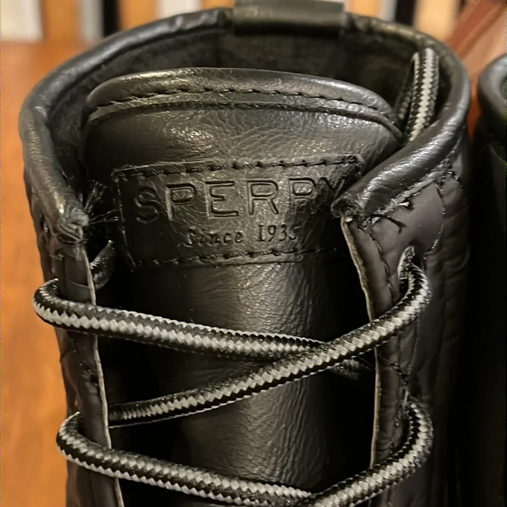 Sperry Saltwater Duck Nylon Boots black new Mens Size 10